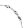Collana Unisex Marlù 33CN0021-N Acciao Silver con zircone nero quadrato