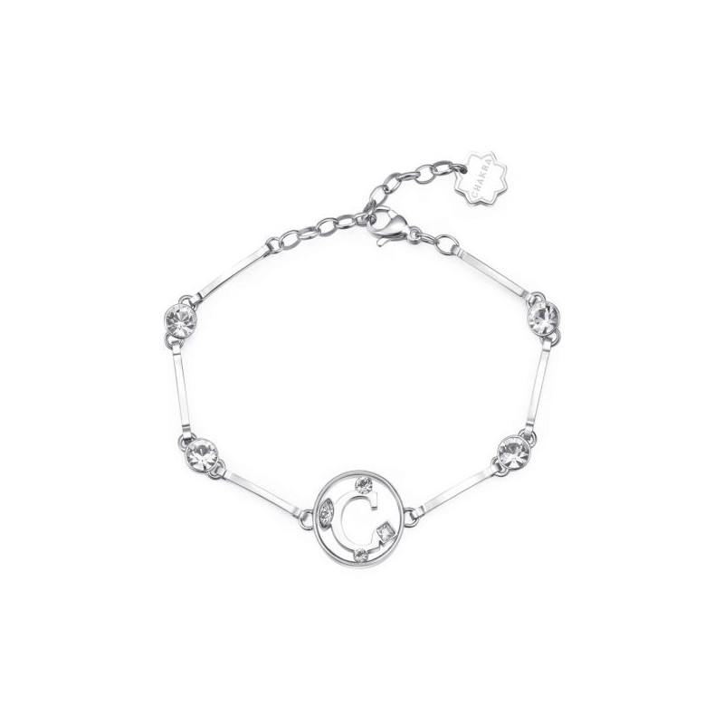 BRACCIALE DONNA IN ACCIAIO INIZIALE C BHkb051 BRACCIALE DONNA IN ACCIAIO INIZIALE C BHkb051