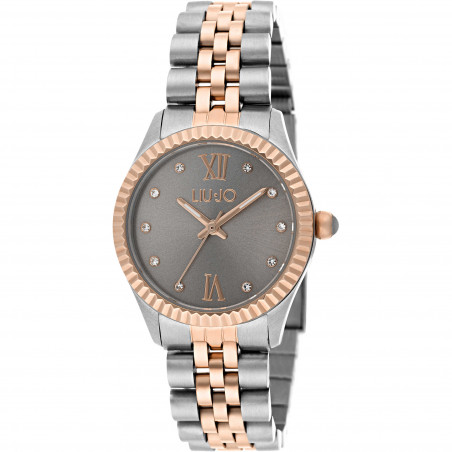 Solo Tempo Woman LiuJo Tiny TLJ1224 Watch in Rose Gold and Grey Steel