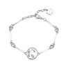 BRACCIALE DONNA INIZIALE LETTERA D BHKb052 IN ACCIAIO