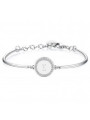 Bracciale donna lettera I bhk132 in acciaio 316 anallergico pietre e swarovski