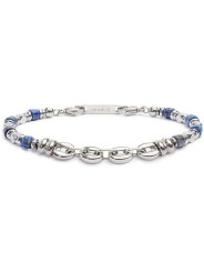 Bracciale Unisex Marlù 30BR0006 in Acciaio con Pietre Blu Catena Marine