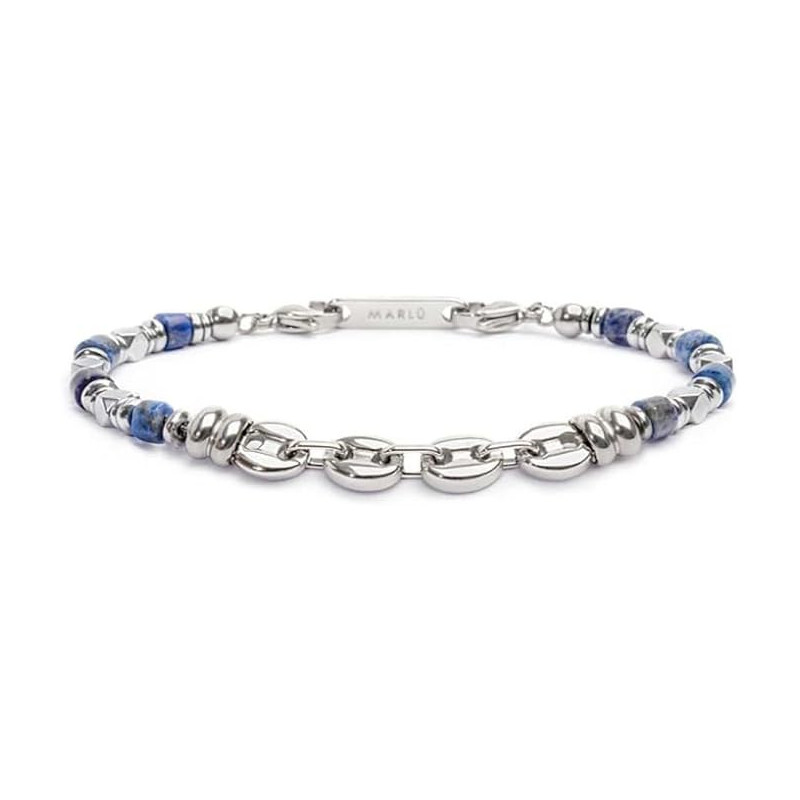 Bracciale Marlù 30BR0006 Acciaio con Pietre Blu e Catena Marine | Bracciali Marlù