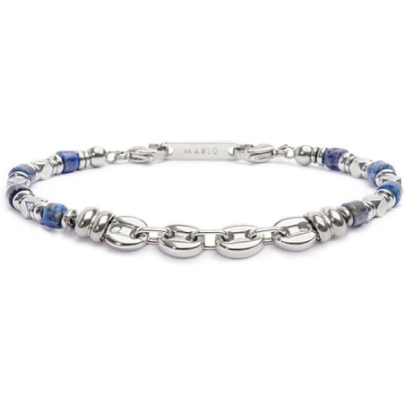 Bracciale Marlù 30BR0006 Acciaio con Pietre Blu e Catena Marine | Bracciali Marlù