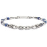 Bracciale Unisex Marlù 30BR0006 in Acciaio con Pietre Blu Catena Marine