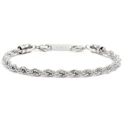 Bracciale Donna Marlù 30BR0013 Catena Corda in Acciaio Silver 21cm
