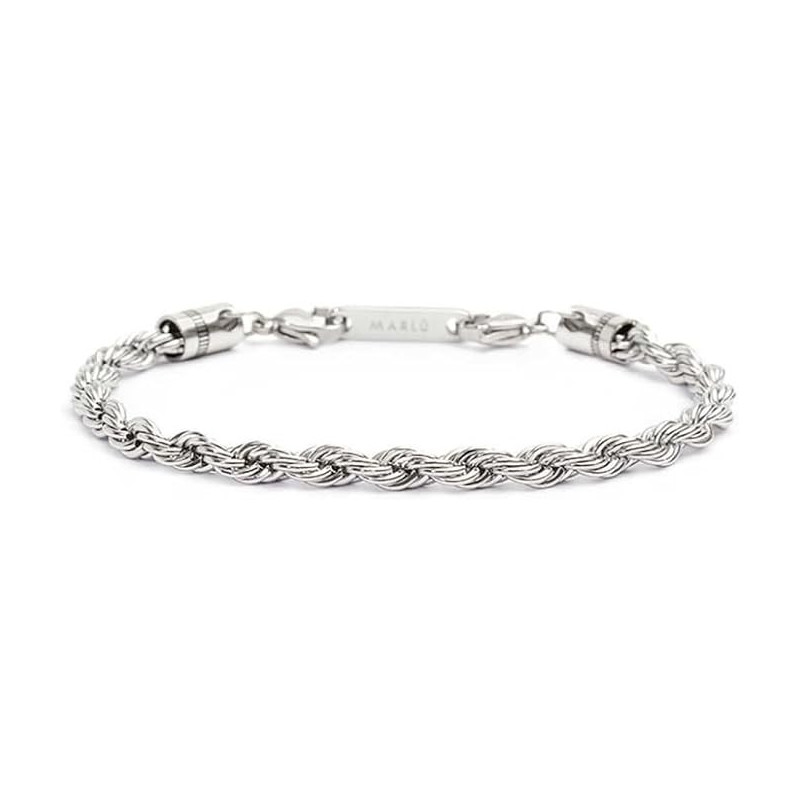 Bracciale Donna Marlù 30BR0013 Catena Corda in Acciaio Silver 21cm Bracciale Donna Marlù 30BR0013 Catena Corda in Acciaio Silver 21cm