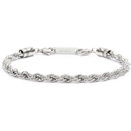 Bracciale Donna Marlù 30BR0013 Catena Corda in Acciaio Silver 21cm