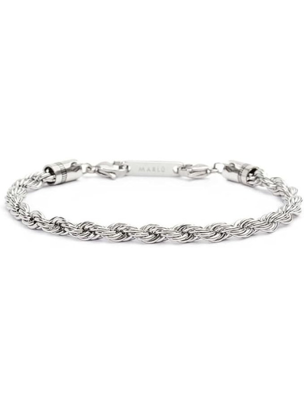Bracciale Donna Marlù 30BR0013 Catena Corda in Acciaio Silver 21cm