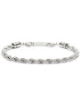 Bracciale Donna Marlù 30BR0013 Catena Corda in Acciaio Silver 21cm