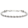 Bracciale Donna Marlù 30BR0013 Catena Corda in Acciaio Silver 21cm