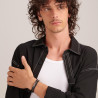 Bracciale Uomo Brosway InkBIK138 in Pelle Nera con Centrale Acciaio