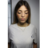 Collana da Donna in Argento 925% con Perle Bianche Coltivate 6/6,5mm Cammeo Centrale Sardonico