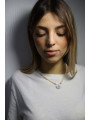 COLLANA DONNA CON PERLE COLTIVATE 6 6.5 CON CENTRALE CAMMEO SARDONICO
