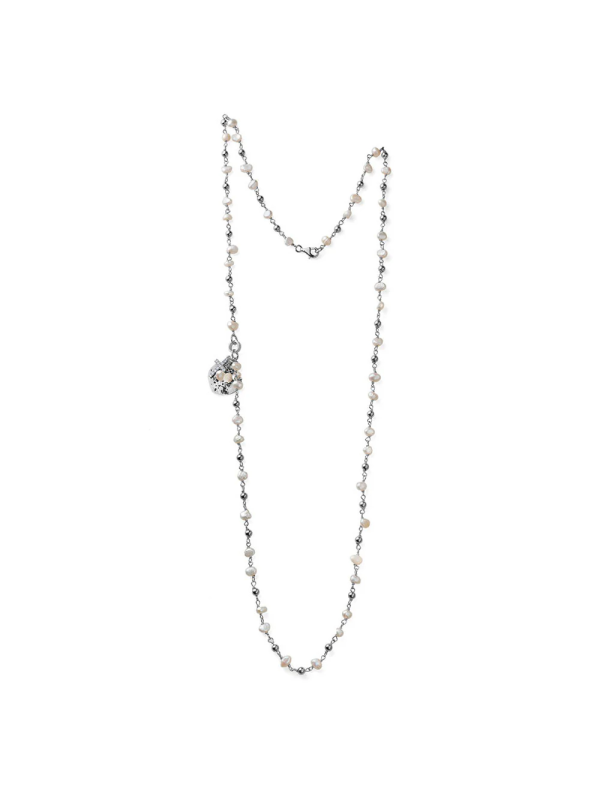 Collana Donna Maria Cristina Sterling G4272C Perle Bianche e Argento 925%ne Cuore