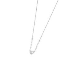 Collana Donna Marlù Nel Mio Cuore 15CN031-W in Acciaio Silver Cuore con Cristalli