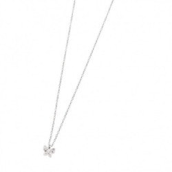 Collana Donna Marlù Time To 18CN040 in Acciaio Silver Con Farfalla e Cristalli