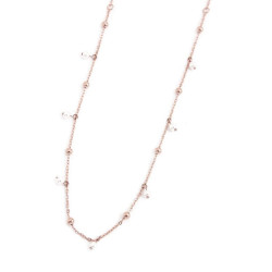 Collana Donna Marlù Be Woman 2CO0069R-W in Acciaio Colore Oro Rosa con Perle