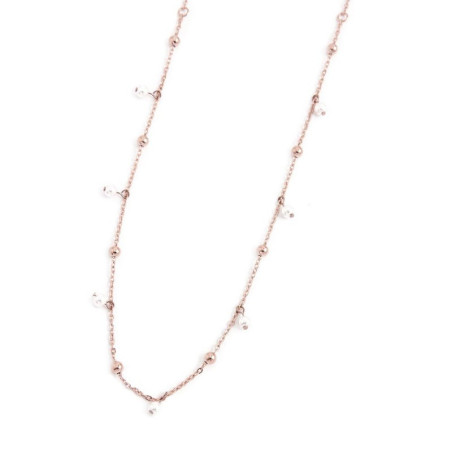 Collana Donna Marlù Be Woman 2CO0069R-W in Acciaio Colore Oro Rosa con Perle