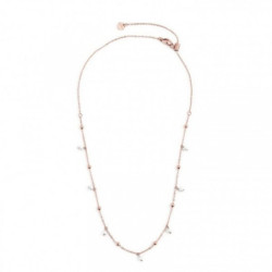 Collana Donna Marlù Be Woman 2CO0069R-W in Acciaio Colore Oro Rosa con Perle