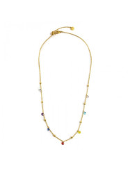 Collana Donna Marlù Be Woman 2CO0064G-RGB in Acciaio Pvd Oro con Sfere Colorate