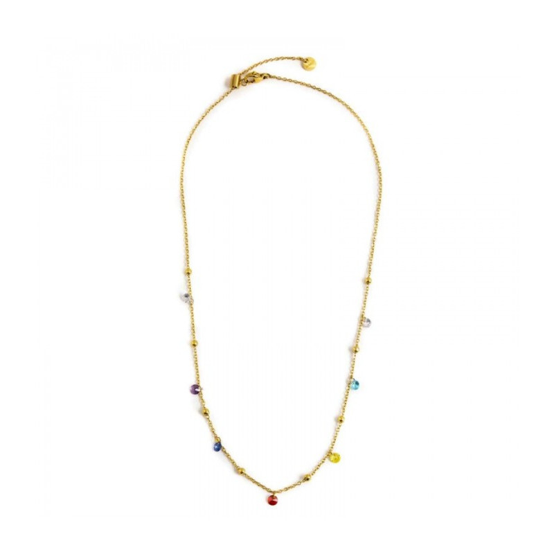 Collana Donna Marlù Be Woman 2CO0064G-RGB in Acciaio Pvd Oro con Sfere Colorate Collana Donna Marlù Be Woman 2CO0064G-RGB in Acciaio Pvd Oro con Sfere Colorate