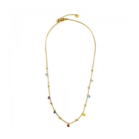 Collana Donna Marlù Be Woman 2CO0064G-RGB in Acciaio Pvd Oro con Sfere Colorate
