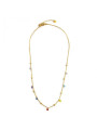 Collana Donna Marlù Be Woman 2CO0064G-RGB in Acciaio Pvd Oro con Sfere Colorate