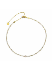 Collana Donna Marlù Tennis 2CO0076G-W in Acciaio Pvd Oro e Zirconi Bianchi