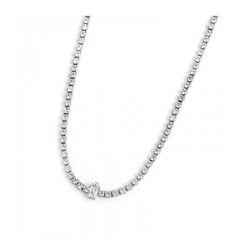 Collana Donna Tennis Marlù 2CO0076-W in Acciaio Colore Silver Con Zircone Bianco