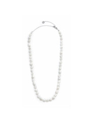 Collana Donna Marlù 30CN0006-W in Acciaio Silver con Perle Bianche