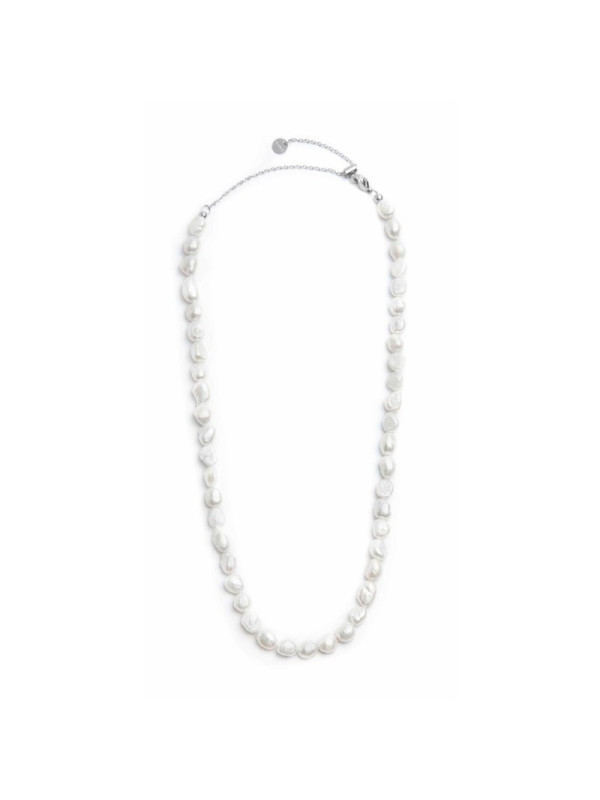 Collana Donna Marlù 30CN0006-W in Acciaio Silver con Perle Bianche