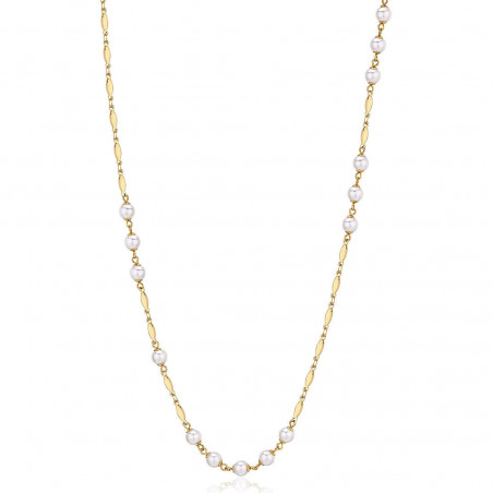 Collana Donna Brosway Affinity BFF157 in Acciaio Colore Oro con Perle Bianche