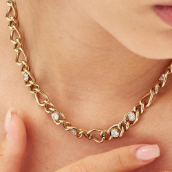 Collana Donna Brosway Ribbon BBN34 Catena in Acciaio Pvd Oro Giallo
