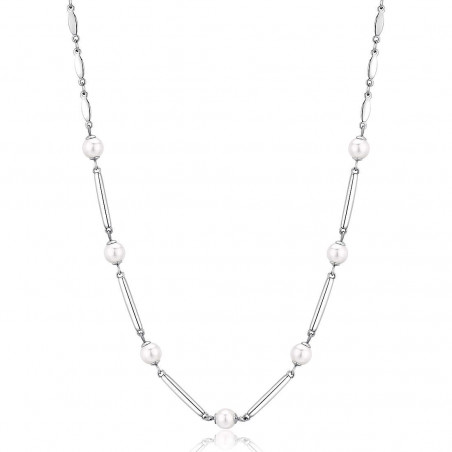 Collana Donna Brosway Affinity Bff160 in Acciaio Colore Argento con Perle