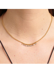 Collana Donna Brosway Symphonia BYM150 in Acciaio Pvd Oro con Cristalli