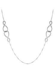 Collana Donna Brosway BBN19 Ribbon in Acciaio Silver con Cristalli e Infinito