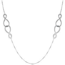 Collana Donna Brosway BBN19 Ribbon in Acciaio Silver con Cristalli e Infinito
