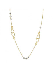 Collana Donna Brosway BBN18 Ribbon in Acciaio Pvd Oro con Cristalli e Infinito