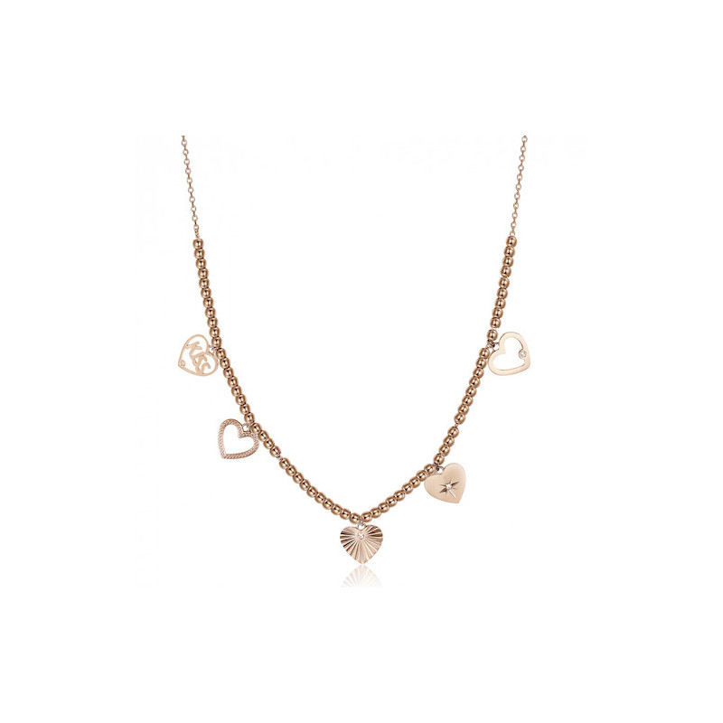 Collana Donna Brosway Chant BAH10 in Acciaio Pvd Oro Rosa Pendenti Cuore Collana Donna Brosway Chant BAH10 in Acciaio Pvd Oro Rosa Pendenti Cuore