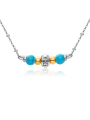 Collana da Donna Brosway Tres Jolie BTJMS662 in Acciaio Silver con Sfere in Turchese