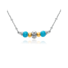 Collana da Donna Brosway Tres Jolie BTJMS662 in Acciaio Silver con Sfere in Turchese