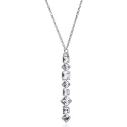 Collana Donna Brosway Symphonia BYM63 in Acciaio Silver con Cristalli Bianchi