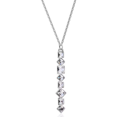 Collana Donna Brosway Symphonia BYM63 in Acciaio Silver con Cristalli Bianchi