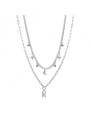Collana da Donna Brosway Chant a Doppio Filo BAH47 Pendenti Lucchetto Silver