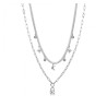 Collana da Donna Brosway Chant a Doppio Filo BAH47 Pendenti Lucchetto Silver