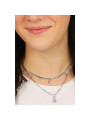 Collana da Donna Brosway Chant a Doppio Filo BAH47 Pendenti Lucchetto Silver