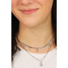 Collana da Donna Brosway Chant a Doppio Filo BAH47 Pendenti Lucchetto Silver