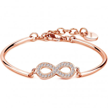 Bracciale Donna Brosway Chakra BHK69 in Acciaio Oro Rosa Infinito con Cristalli