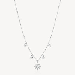 Collana Donna Brosway Chakra BHKN078 in Acciaio Silver con Stella e Cristalli